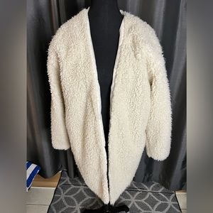 Brand new H&M white fuzzy coat